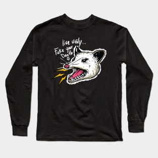 Vintage Live Ugly Fake Your Death Opossum Long Sleeve T-Shirt